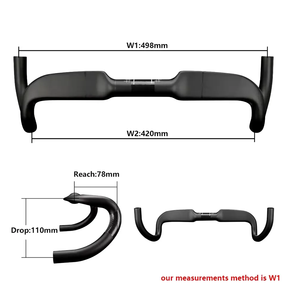 RXL SL Gravel Bike Handlebar,Carbon Fiber Bicycle Handlebar,Racing Bike Drop Bar 31.8x458/478/498mm,Aero Dropbars Inner Routing – Bild 10