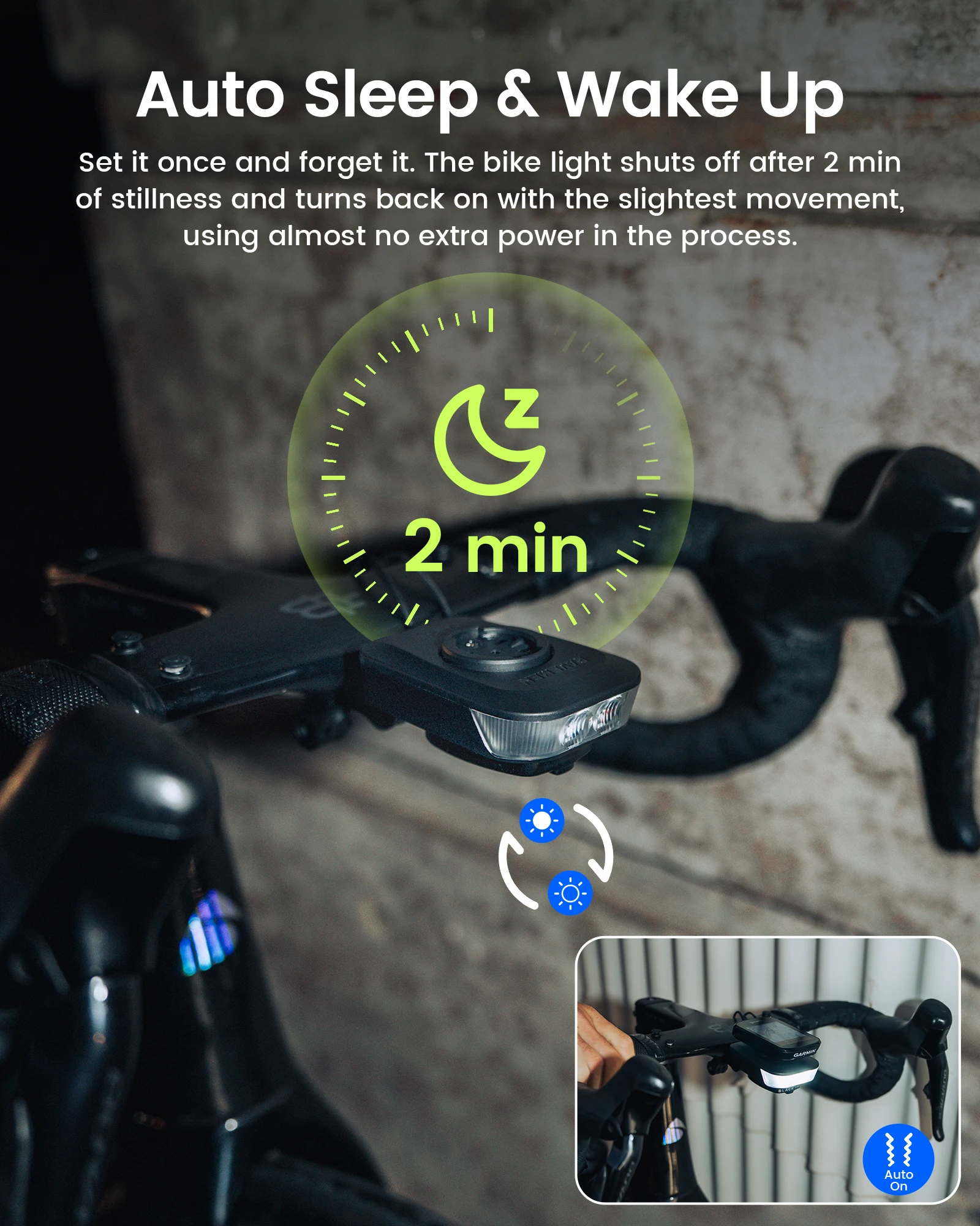 RAVEMEN FR500 Bike Headlight For Garmin Wahoo XOSS IGPSPORT Magene GPS USB-C Rechargeable Bicycle Front Light Daytime Safety Night illumination with AGM04 Gropo Adapter – Bild 6