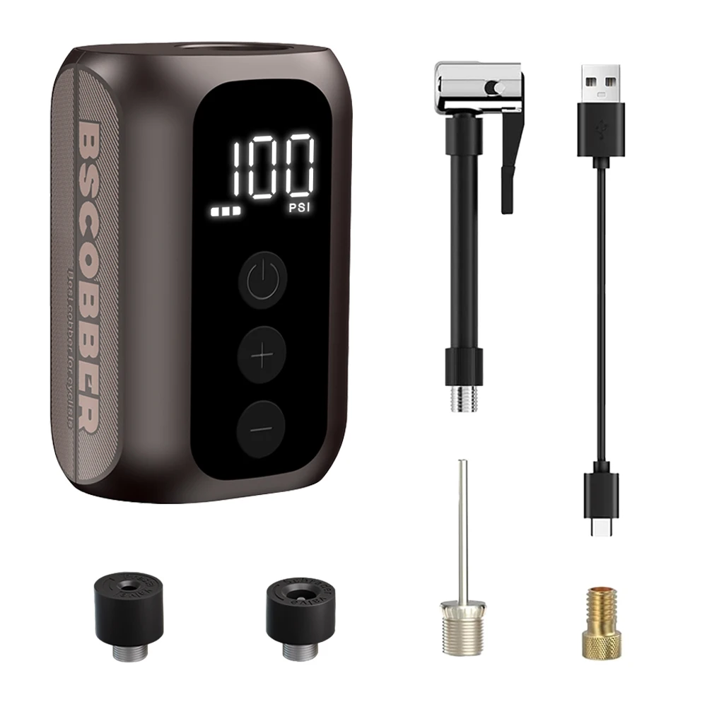 BSCOBBER A5mini Portable Air Pump Portable Rechargeable Wireless Bicycle Accessories Tire Inflator 100PSI High Pressure – Bild 6