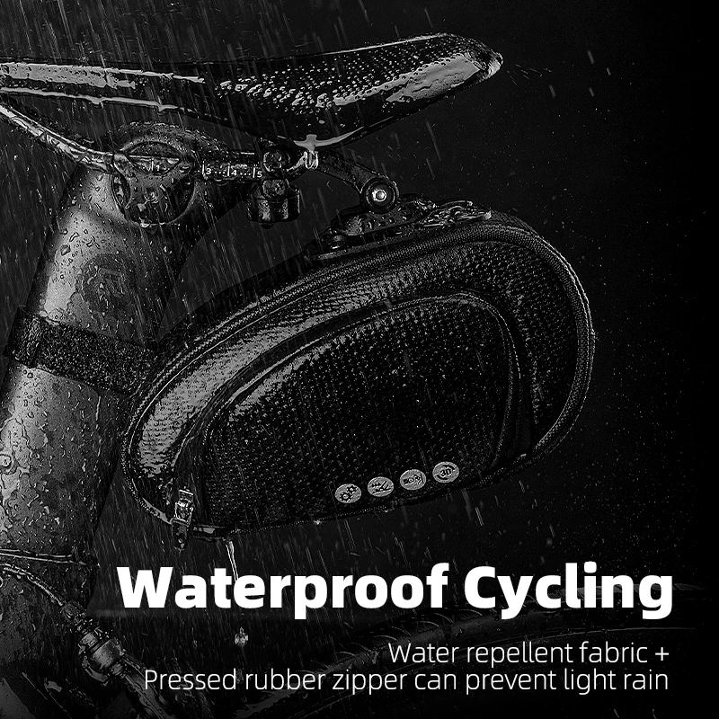 ROCKBROS Rainproof Bicycle Bag Shockproof Bike Saddle Bag For Refletive Rear Large Capatity Seatpost MTB Bike Bag Accessories – Bild 3