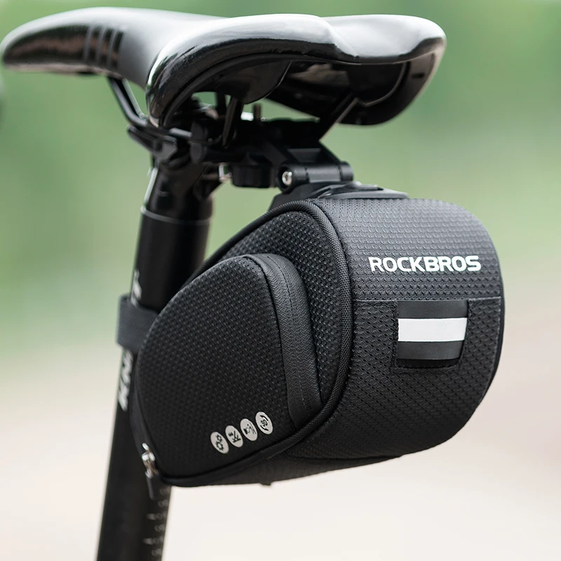 ROCKBROS Rainproof Bicycle Bag Shockproof Bike Saddle Bag For Refletive Rear Large Capatity Seatpost MTB Bike Bag Accessories – Bild 4