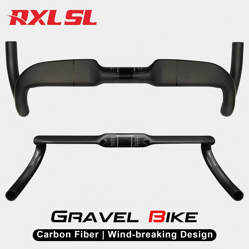 RXL SL Gravel Bike Handlebar,Carbon Fiber Bicycle Handlebar,Racing Bike Drop Bar 31.8x458/478/498mm,Aero Dropbars Inner Routing