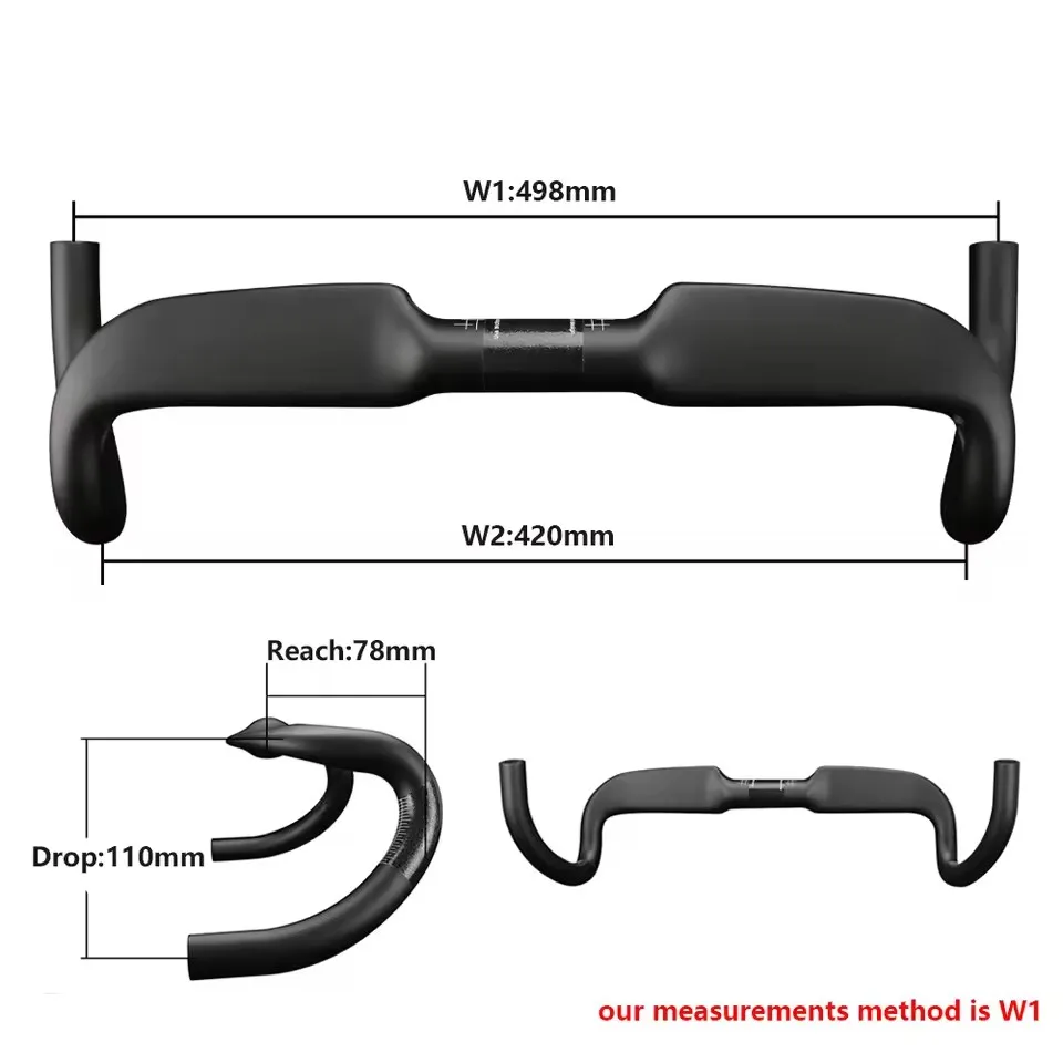 RXL SL Gravel Bike Handlebar,Carbon Fiber Bicycle Handlebar,Racing Bike Drop Bar 31.8x458/478/498mm,Aero Dropbars Inner Routing – Bild 13
