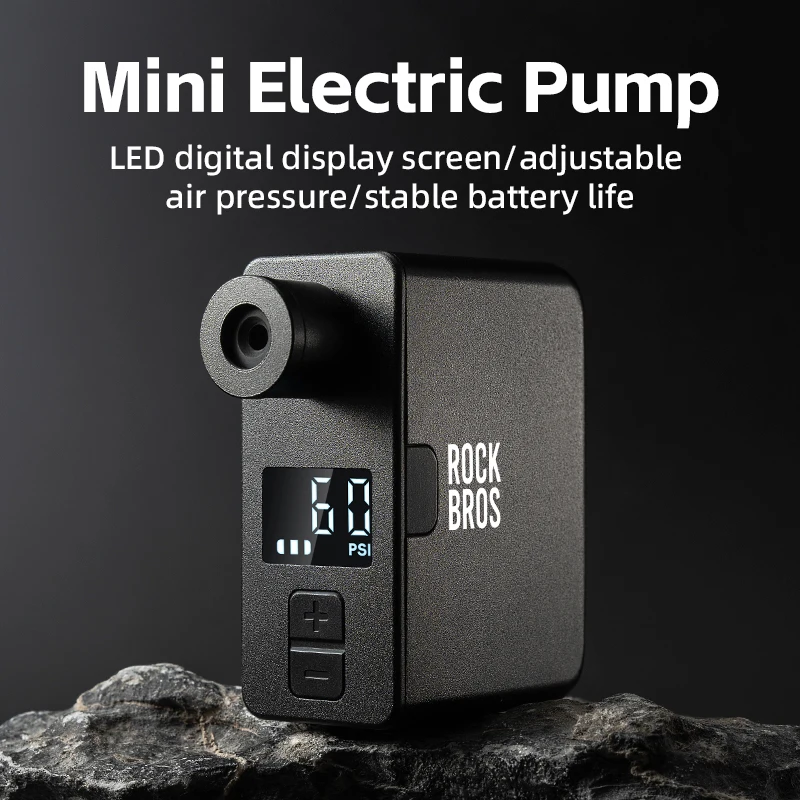 ROCKBROS Local Shipping High-Pressure Electric Air Pump Inflator for Road Bike Air Pump MTB Bicycle Pump For Presta Schrader Valves