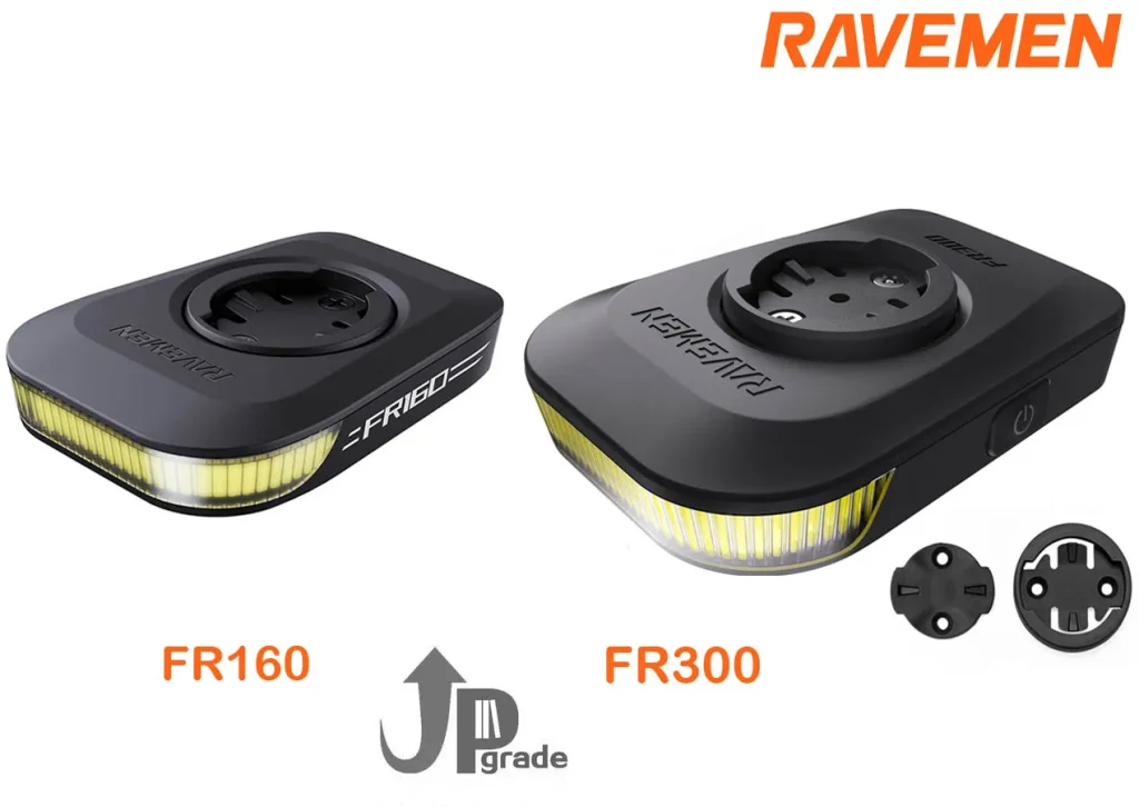 Ravemen FR300/FR160 Out-Front Bike Light For Garmin Wahoo USB Rechargeable COB LED Bicycle Daytime Running Safety Headlight Lamp Waterproof IPX6 Compact