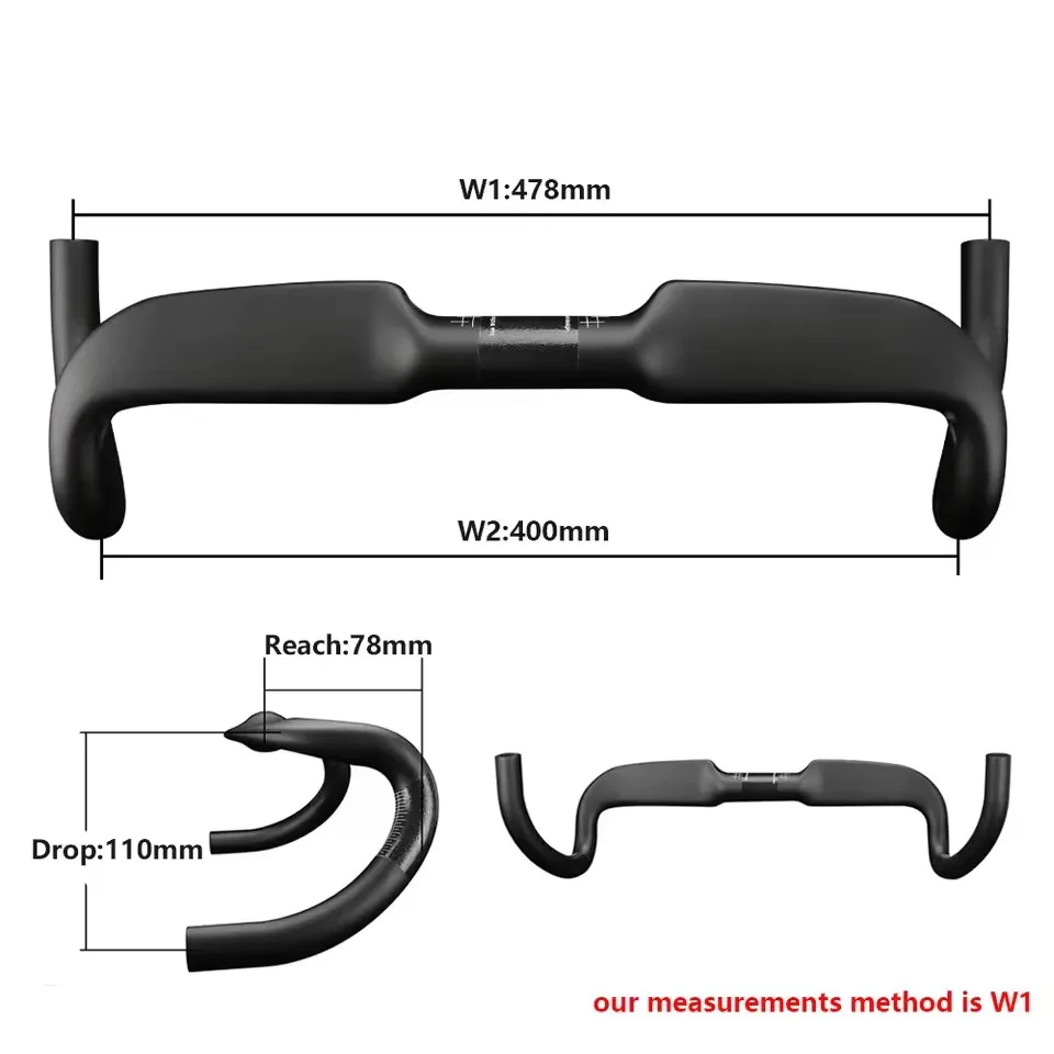 RXL SL Gravel Bike Handlebar,Carbon Fiber Bicycle Handlebar,Racing Bike Drop Bar 31.8x458/478/498mm,Aero Dropbars Inner Routing – Bild 14
