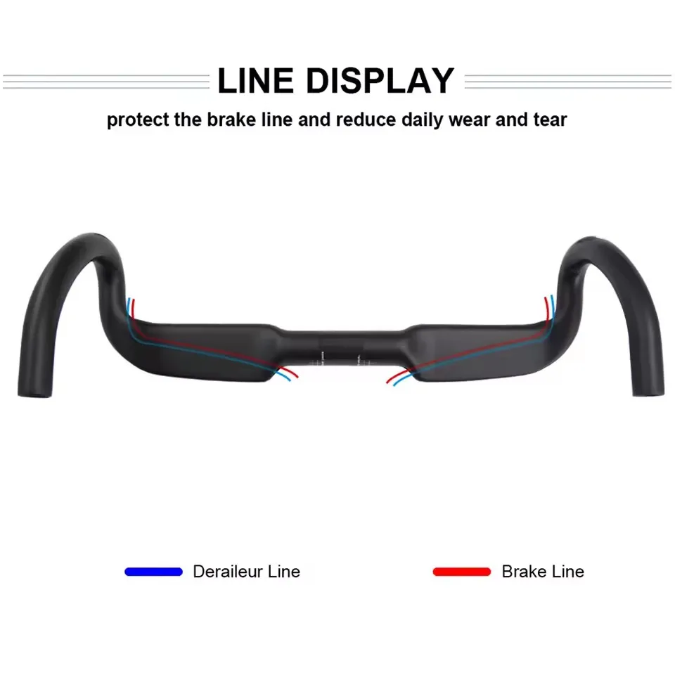 RXL SL Gravel Bike Handlebar,Carbon Fiber Bicycle Handlebar,Racing Bike Drop Bar 31.8x458/478/498mm,Aero Dropbars Inner Routing – Bild 5